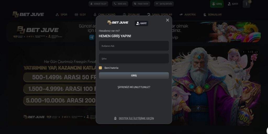 betjuve giriş